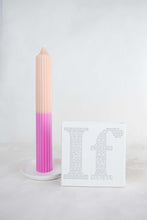 Load image into Gallery viewer, Ribbed Pillar Candle - Peach | Pink