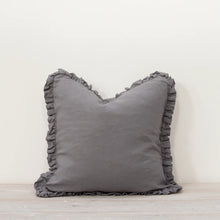 Load image into Gallery viewer, Oli Ruffle Cushion Pewter Grey 40x40