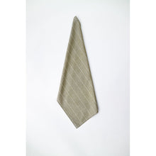 Load image into Gallery viewer, Animal Print & Stripe Tea Towels in Khaki Green - Set of 2