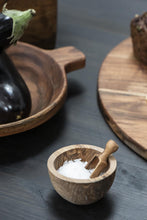 Load image into Gallery viewer, Olive Wood Salt Bowl & Spoon Set