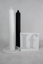 Load image into Gallery viewer, Ribbed Pillar Candle - Black