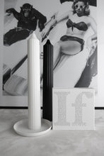 Load image into Gallery viewer, Ribbed Pillar Candle - Black