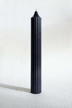 Load image into Gallery viewer, Ribbed Pillar Candle - Black