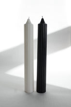 Load image into Gallery viewer, Ribbed Pillar Candle - Black