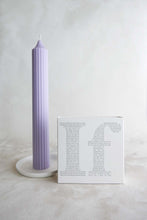 Load image into Gallery viewer, Ribbed Pillar Candle - Lilac