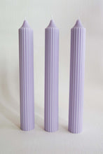 Load image into Gallery viewer, Ribbed Pillar Candle - Lilac