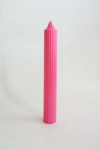 Load image into Gallery viewer, Ribbed Pillar Candle - Raspberry