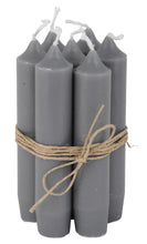 Load image into Gallery viewer, Short Dinner Candle Dark Grey - Set of 6