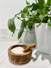 Load image into Gallery viewer, Olive Wood Salt Bowl & Spoon Set