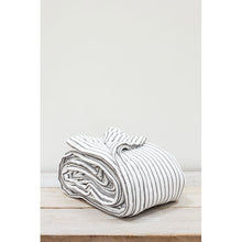 Load image into Gallery viewer, Hikari Grey & White Striped Throw