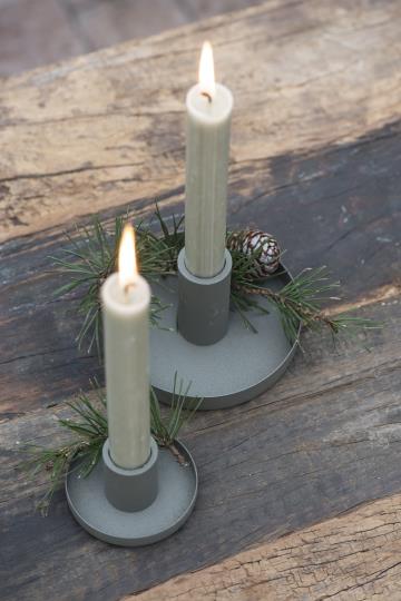 Dusty Green Dinner Candle Holder M