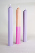 Load image into Gallery viewer, Ribbed Pillar Candle - Peach | Pink
