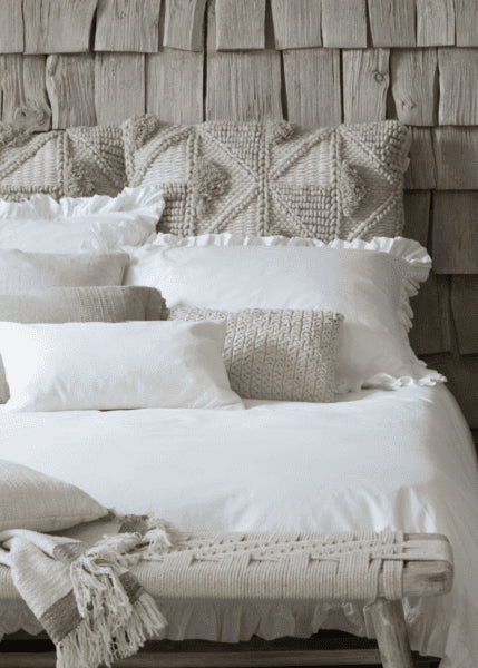 Malmo Ruffle Bedding - White