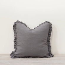 Load image into Gallery viewer, Oli Ruffle Cushion Pewter Grey
