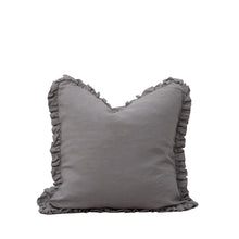 Load image into Gallery viewer, Olivia Ruffle Cushion Pewter Grey
