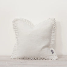 Load image into Gallery viewer, Oli Ruffle Cushion White 40x40
