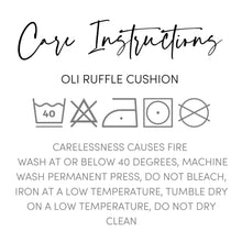 Load image into Gallery viewer, Oli Ruffle Cushion White 40x40

