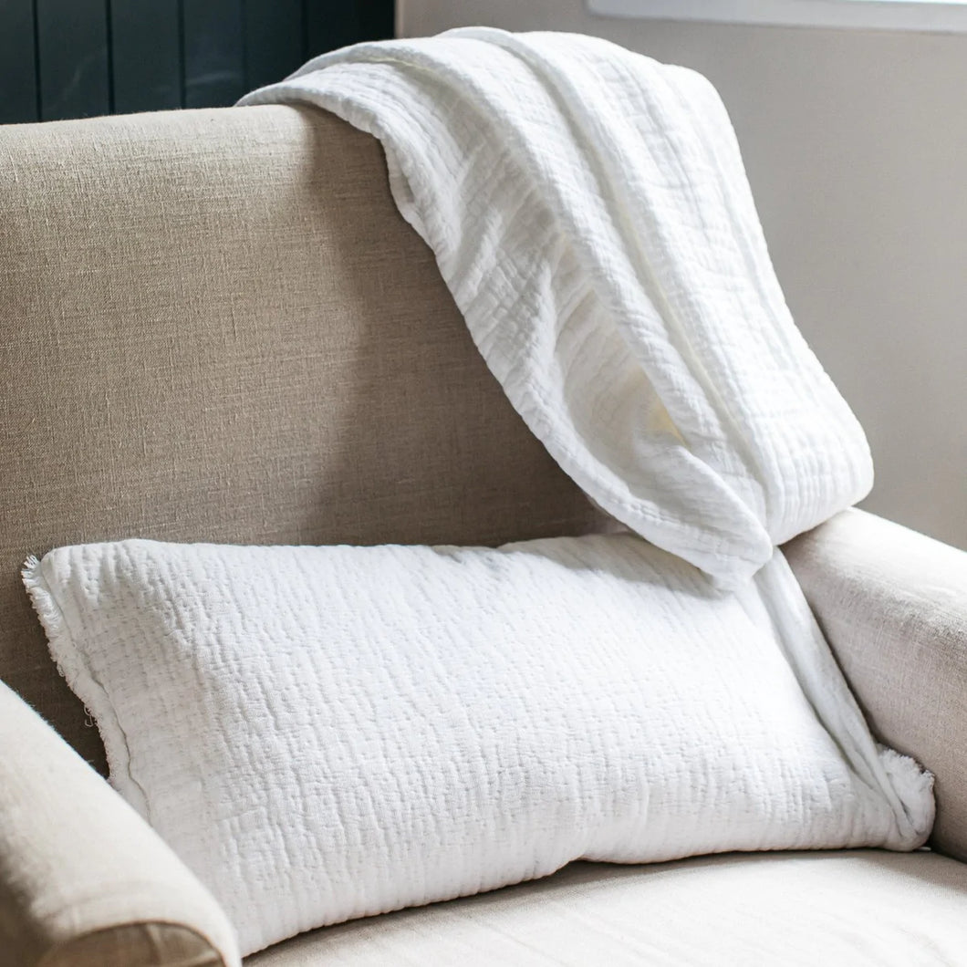 Simo Textured Cushion in White