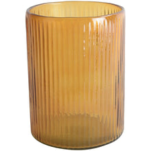 Load image into Gallery viewer, Ribbed Amber Candle Holder
