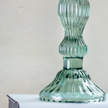 Load image into Gallery viewer, Bella Green Glass Candlestick
