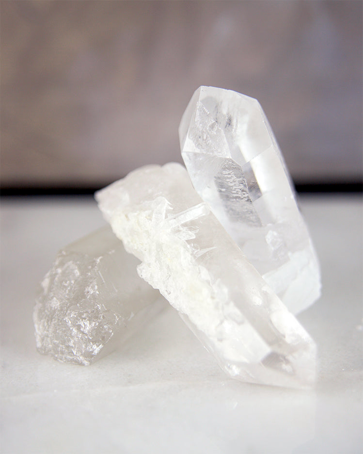 Clear Quartz Lux Points Trio