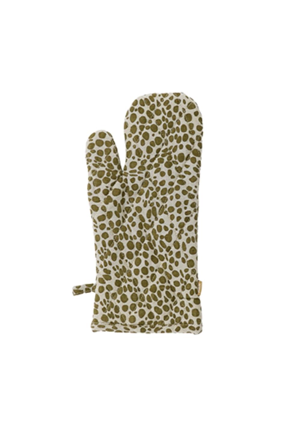 Animal Print Single Oven Glove Khaki