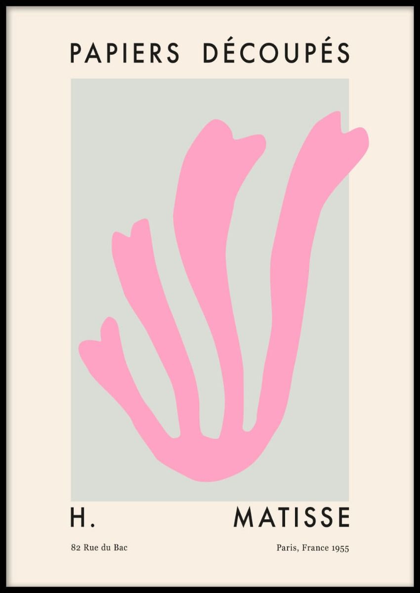 Framed* Matisse Cutout Pink Poster