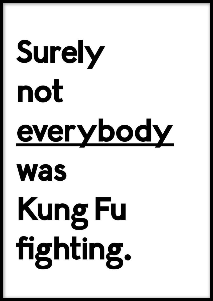 Framed* Kung Fu Fighting Poster