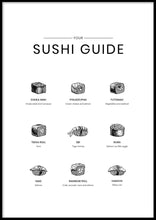 Load image into Gallery viewer, Framed* Sushi Guide Poster
