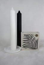 Load image into Gallery viewer, Ribbed Pillar Candle - Black
