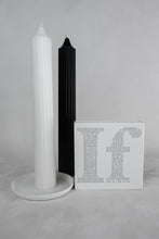 Load image into Gallery viewer, Ribbed Pillar Candle - Black
