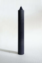 Load image into Gallery viewer, Ribbed Pillar Candle - Black
