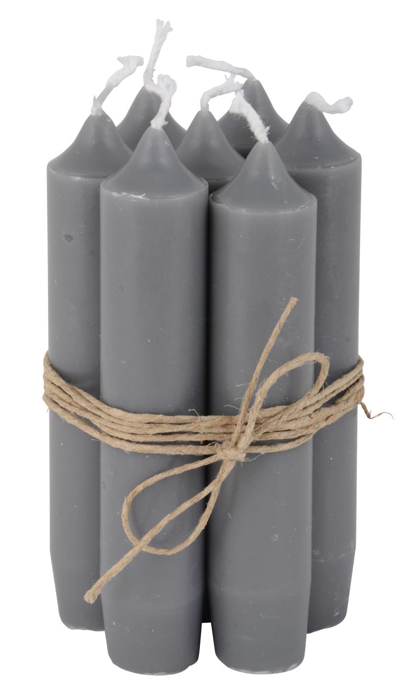 Short Dinner Candle Black - Set of 6