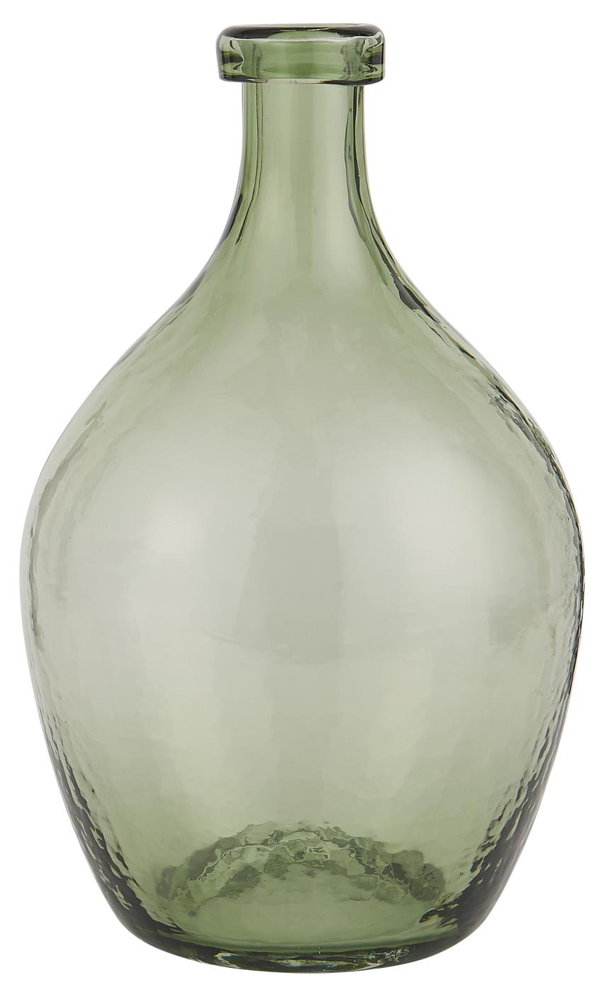 Handblown Green Glass Balloon Vase S