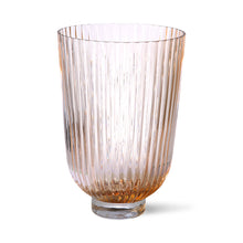 Load image into Gallery viewer, Ribbed Peach Glass Vase
