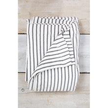 Load image into Gallery viewer, Hikari Grey &amp; White Striped Throw
